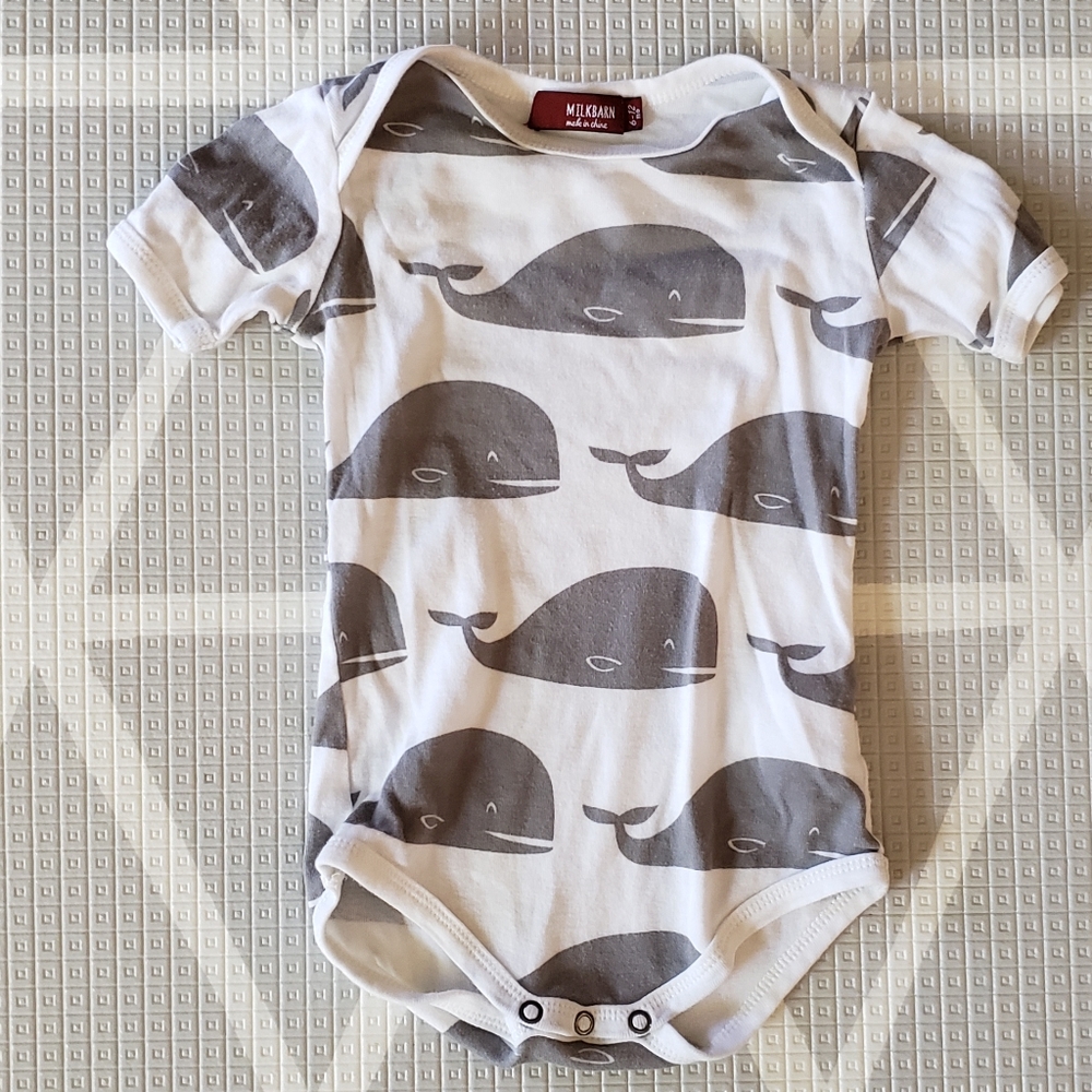 Milkbarn Whale Onesie 6-12m